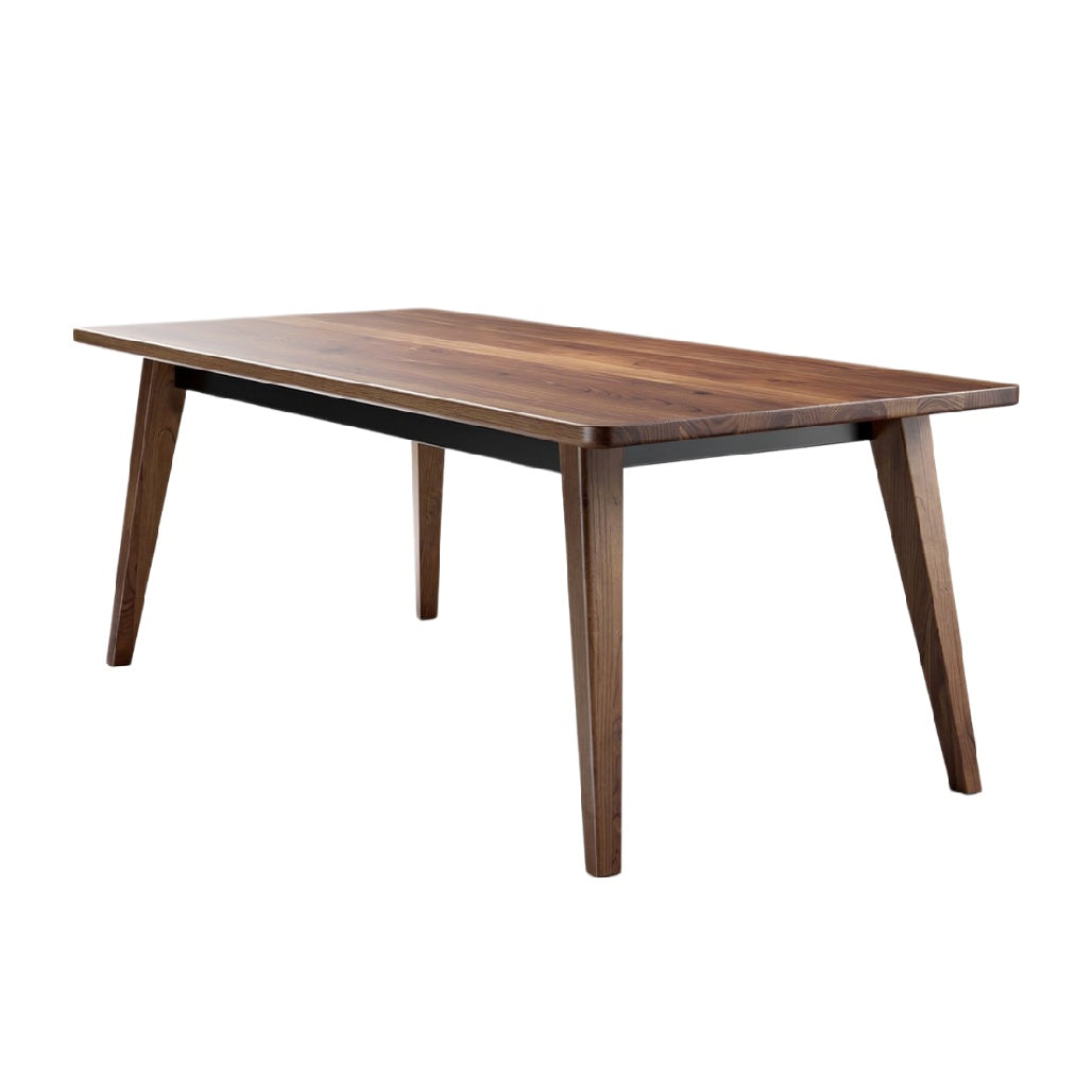 Eenvoudige Eiken Houten Eettafel met Slanke Poten